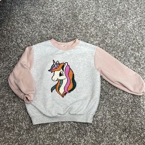 Unicorn crewneck sweatshirt 5/6T